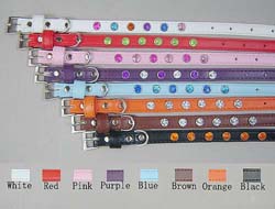 Line Rhinestones Blank Collar